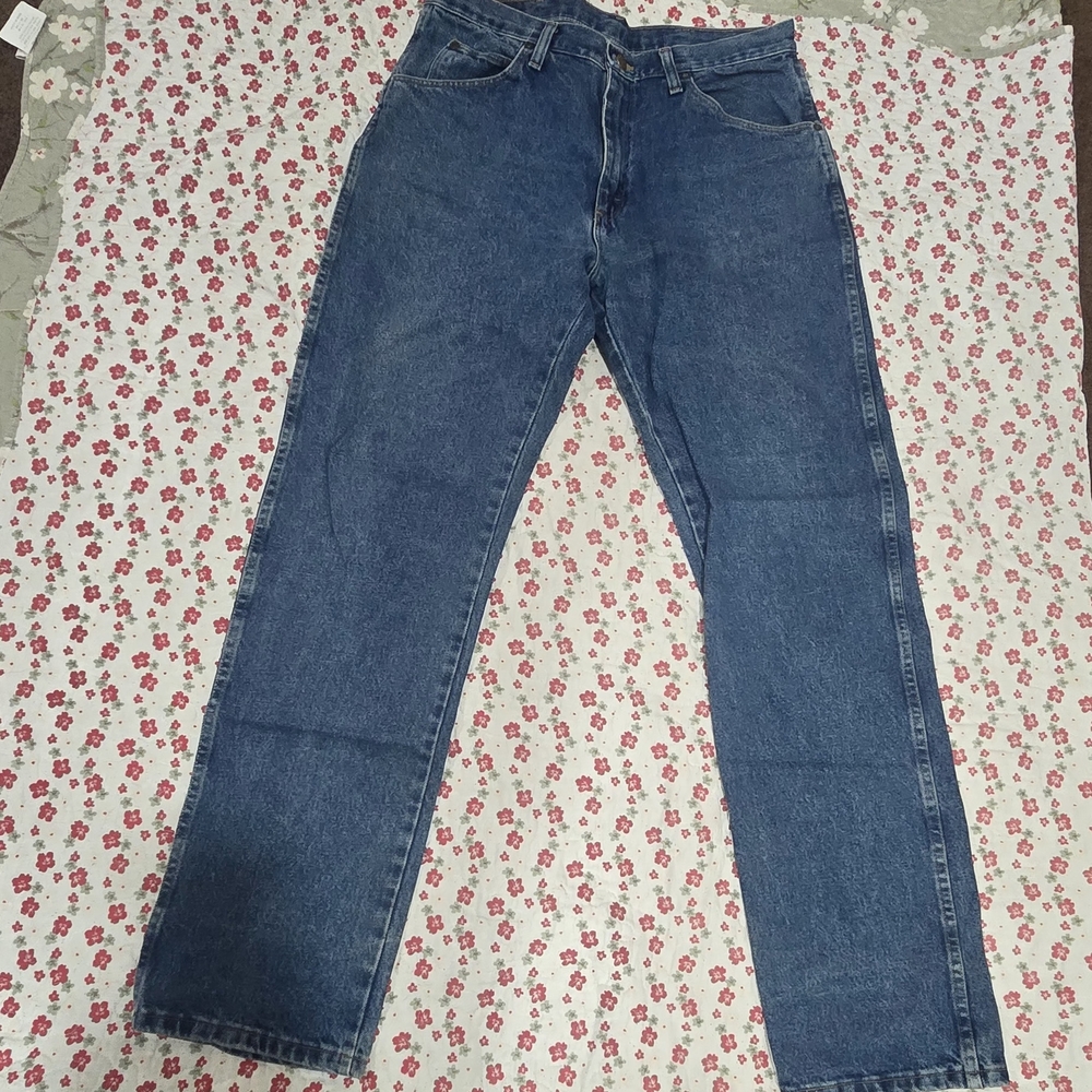 Wrangler Blue Straight Leg Jeans Classic Denim